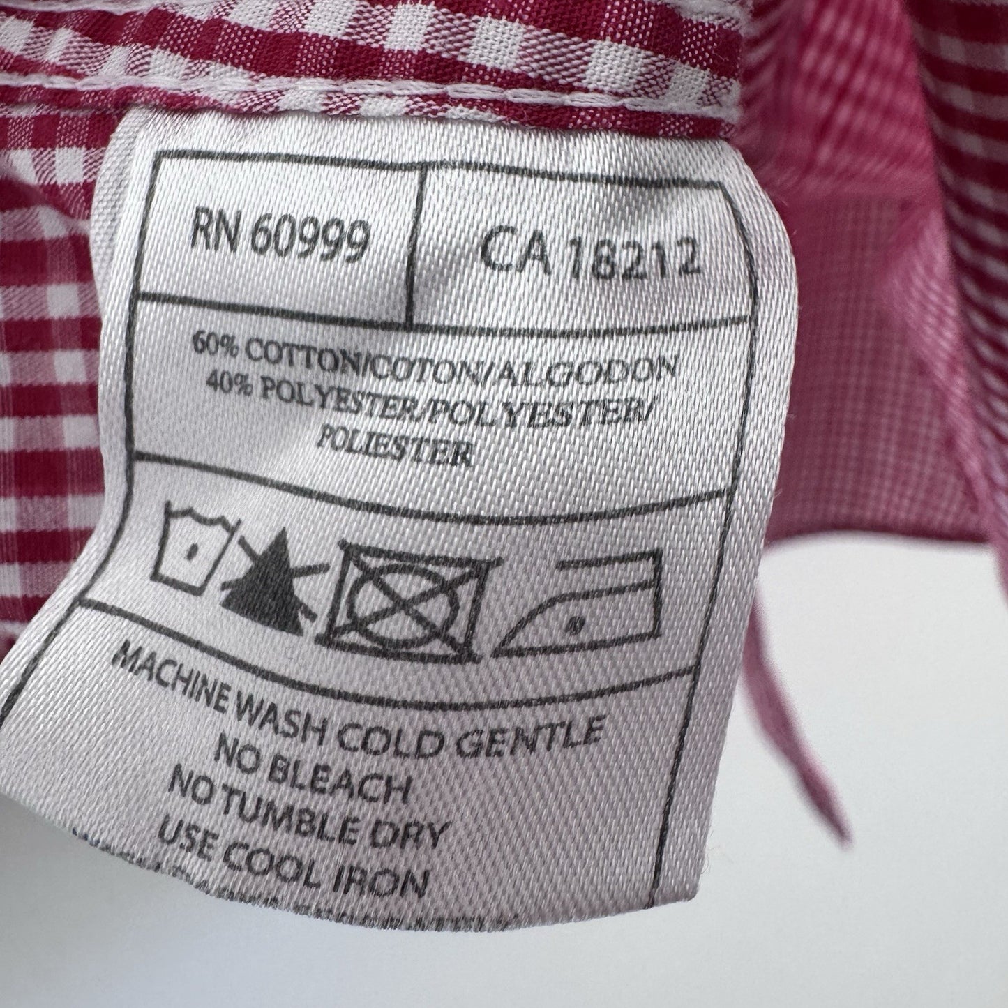 Antigua UL Lafayette Button Down Shirt Small Red Gingham Long Sleeve Logo