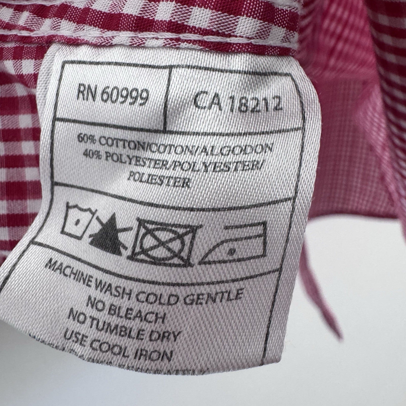 Antigua UL Lafayette Button Down Shirt Small Red Gingham Long Sleeve Logo