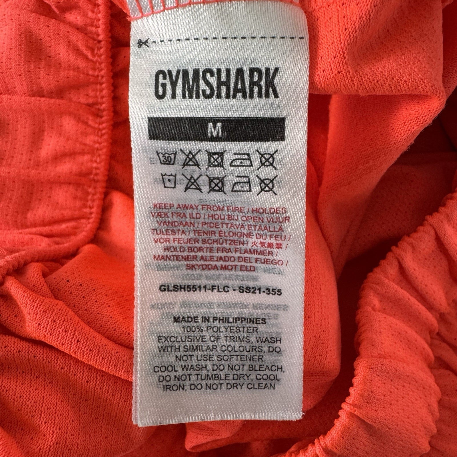 Lot of 3 Gymshark Women’s Medium M Athletic Bundle Scrunch Shorts Joggers Coral