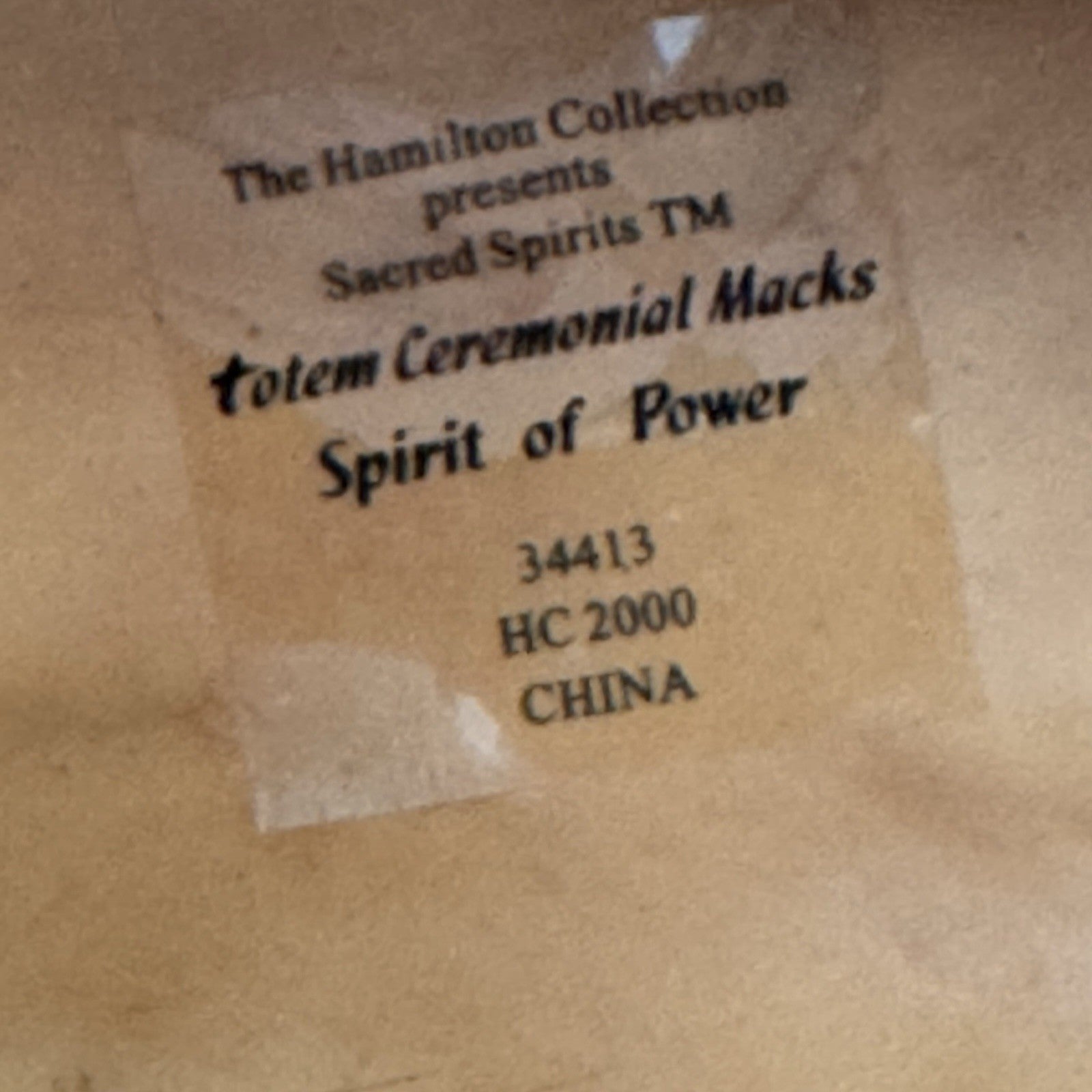 Hamilton Collection Sacred Spirits Totem Masks Spirit of Strength & Power Set