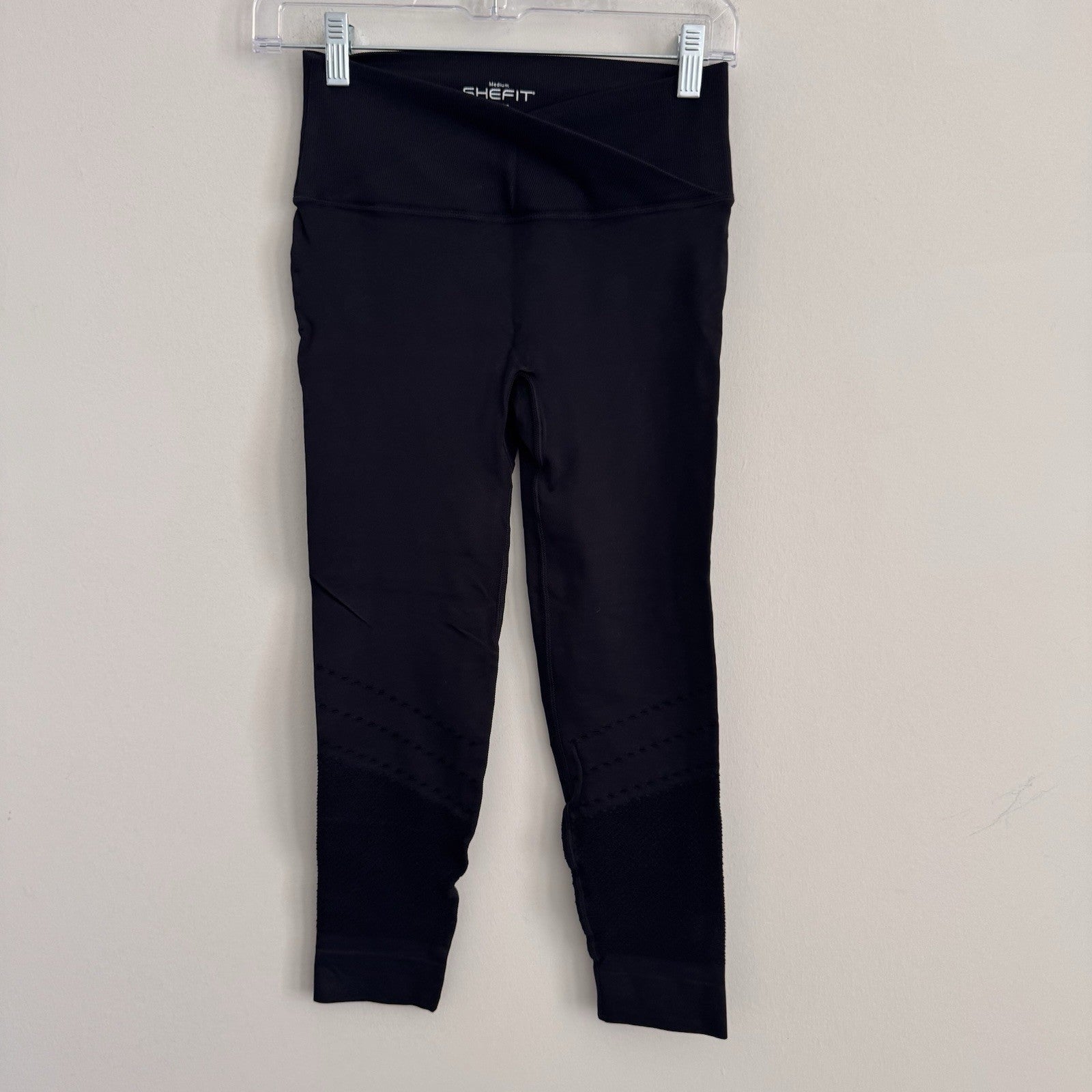 SHEFIT Boss Seamless Leggings Medium M Black High Waisted Compression Yoga Pants