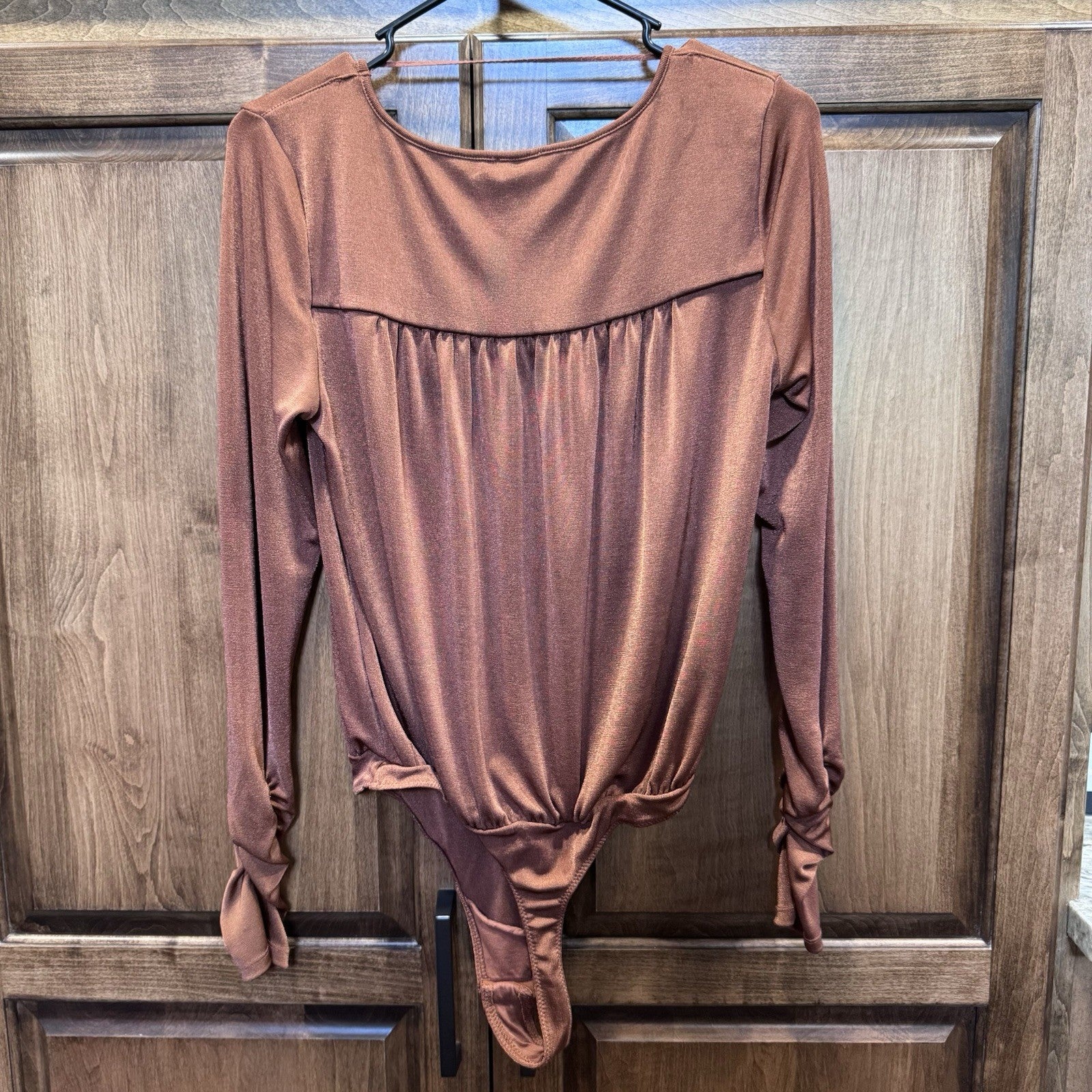 Intimately Free People Women's Turnt Thong Bodysuit Copper Color Size Small