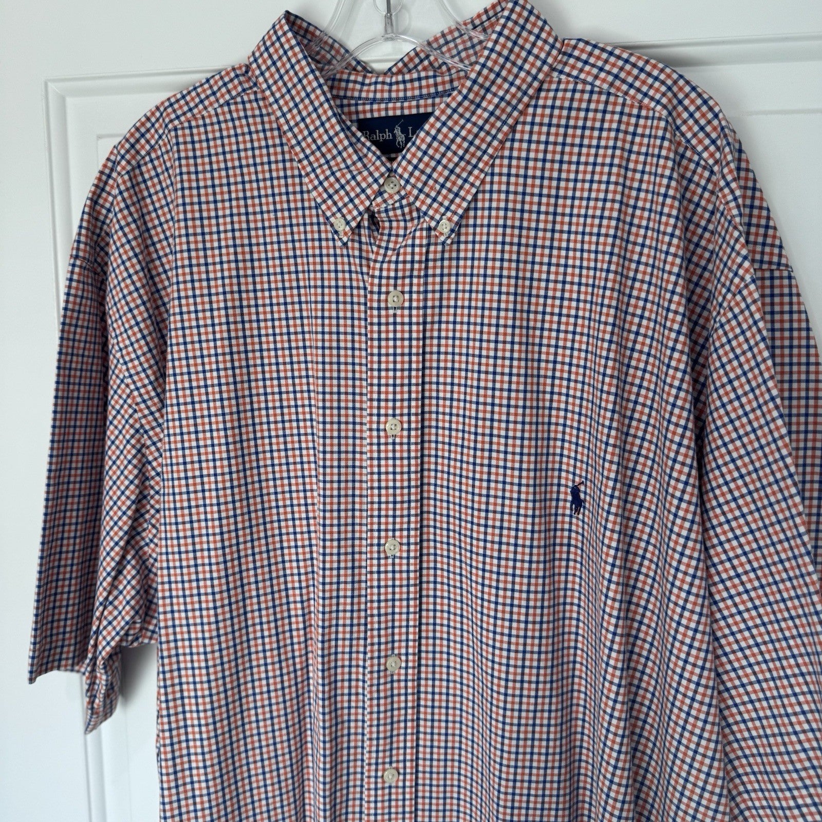 Ralph Lauren Classic Fit Plaid Button Down Shirt Mens 3XLT Tall