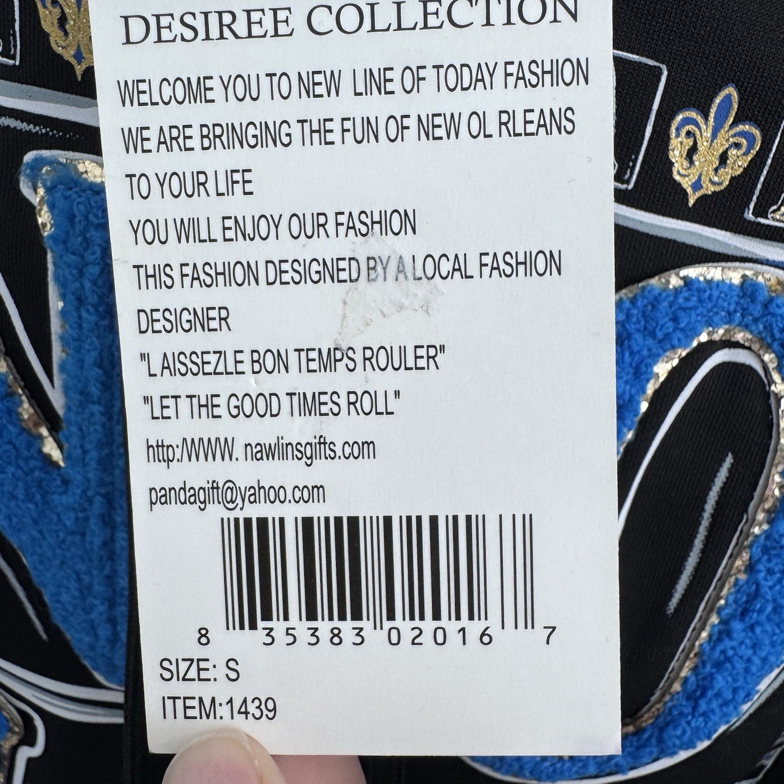 Women’s Desiree Collection NOLA Cropped Hoodie Size S Black NWT