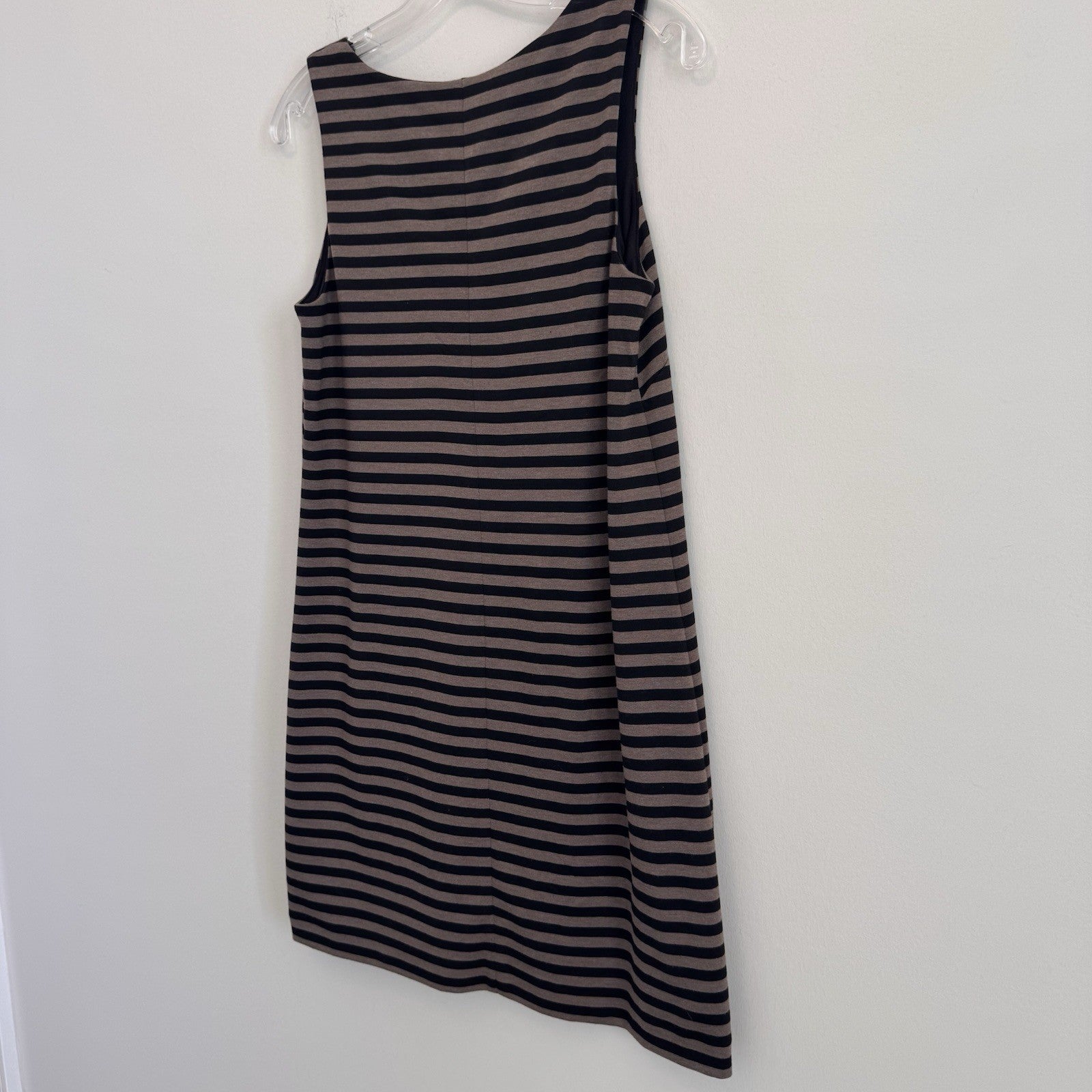 Banana Republic Dress Womens Small Striped V-Neck Sleeveless Lined Stretch Knit