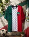 NWT Umbro Mexico Fútbol Soccer Jersey Retro Checkered Style Men’s Size Small