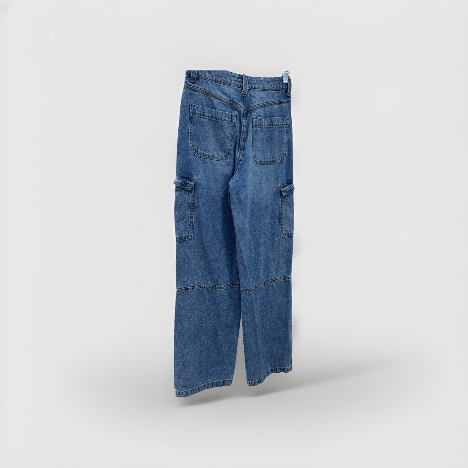 H&M Divided Women’s Cargo Jeans Size 0 – Wide Leg Baggy Denim Y2K Trendy