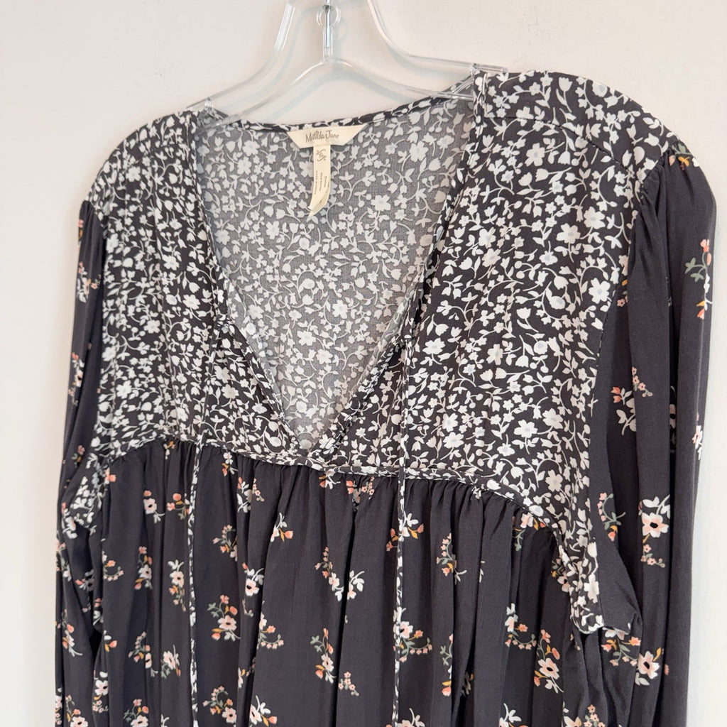 Matilda Jane Floral Peasant Blouse Women’s 2XL Boho Babydoll Rayon Top