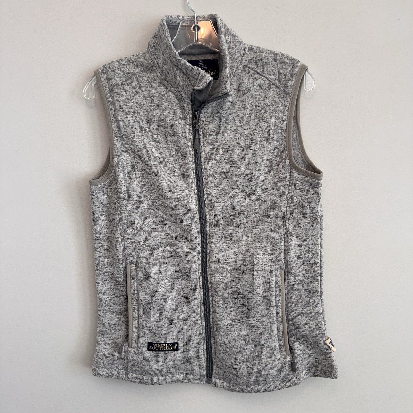 Simply Southern Vest Women’s Small Fleece Full Zip Sleeveless Outdoor Pockets