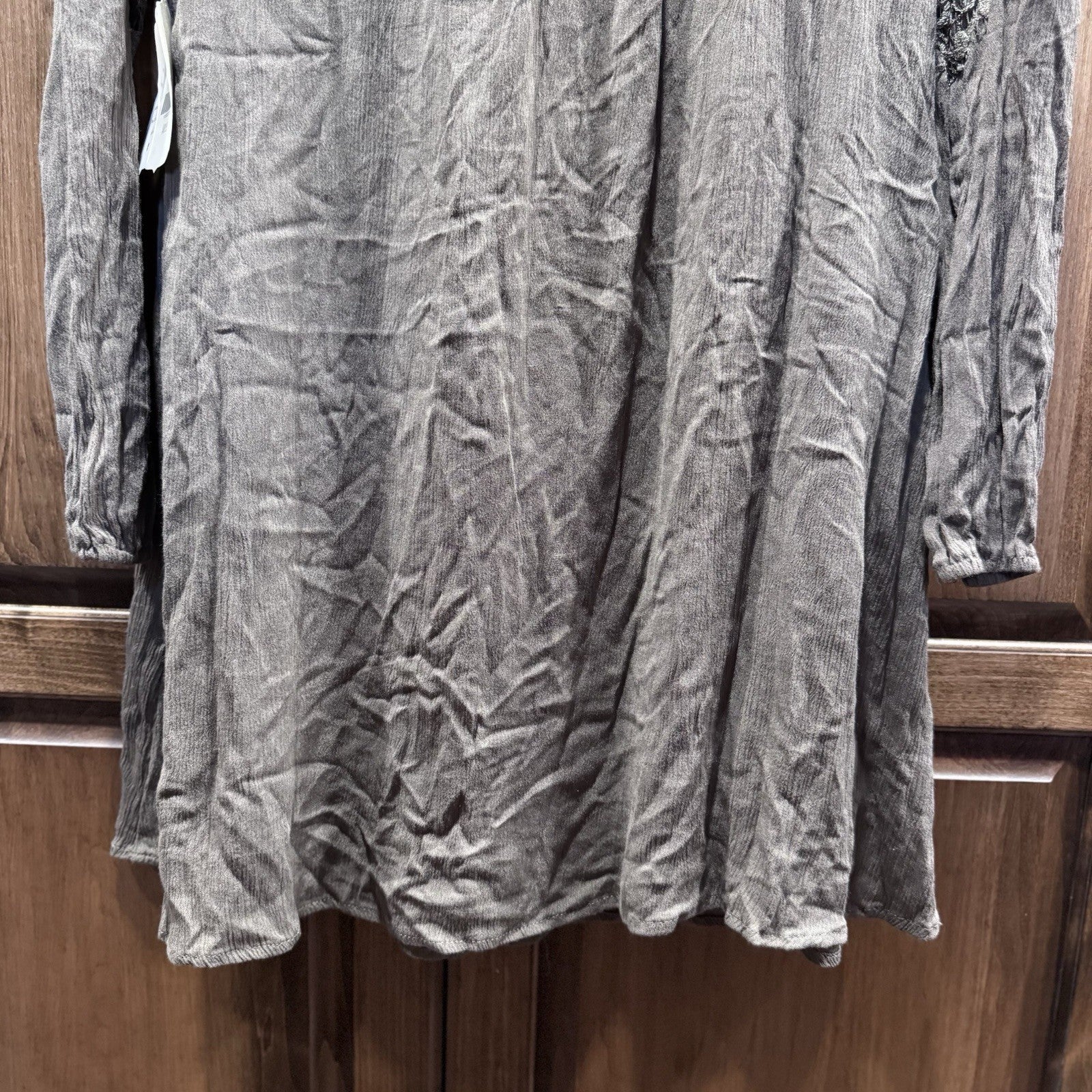 NWT Altard State Olive Green Boho Lace Tunic Dress Size Small Long Sleeve 