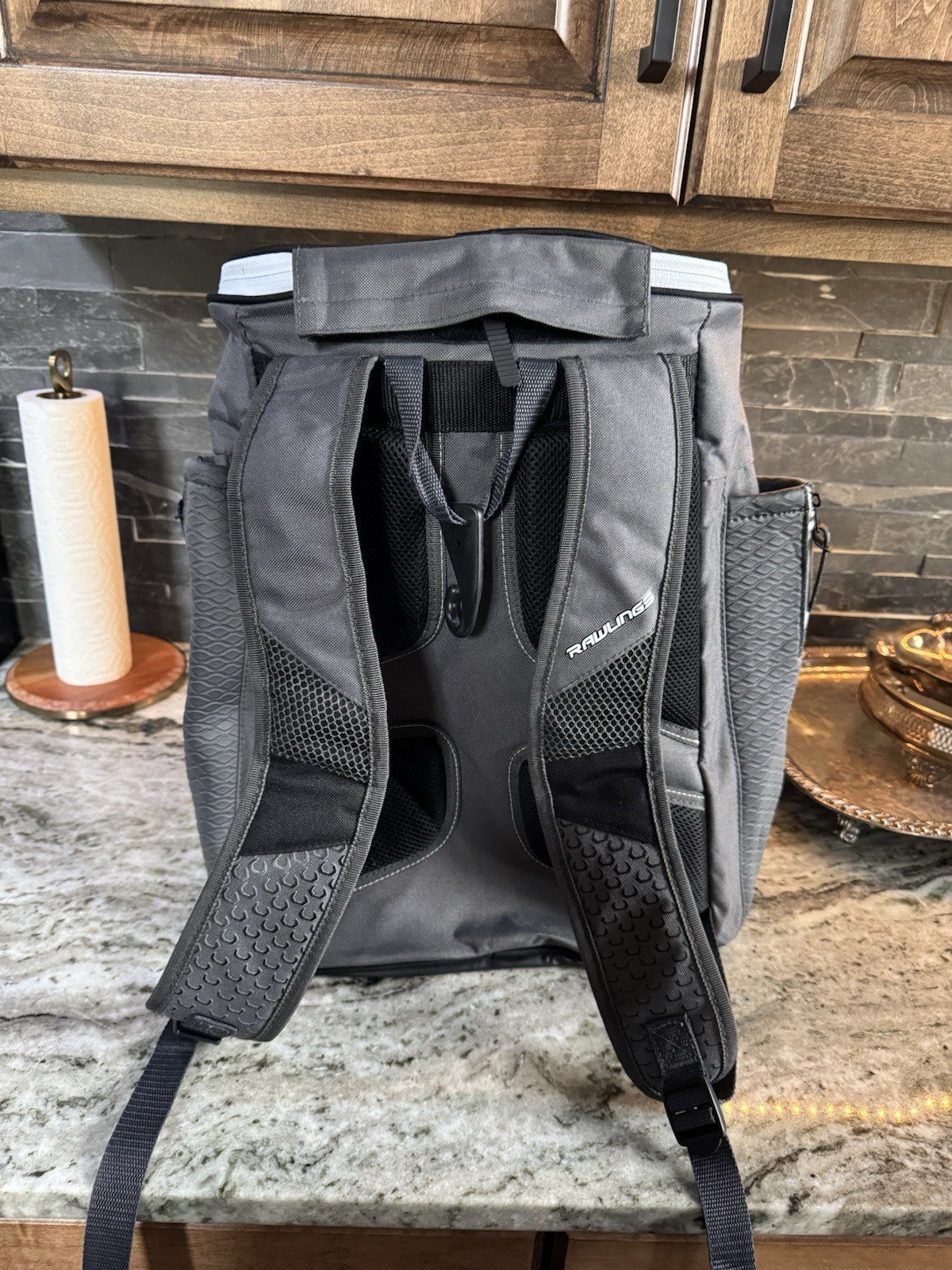 Rawlings The Mark Of A Pro Baseball Backpack Black And Gray