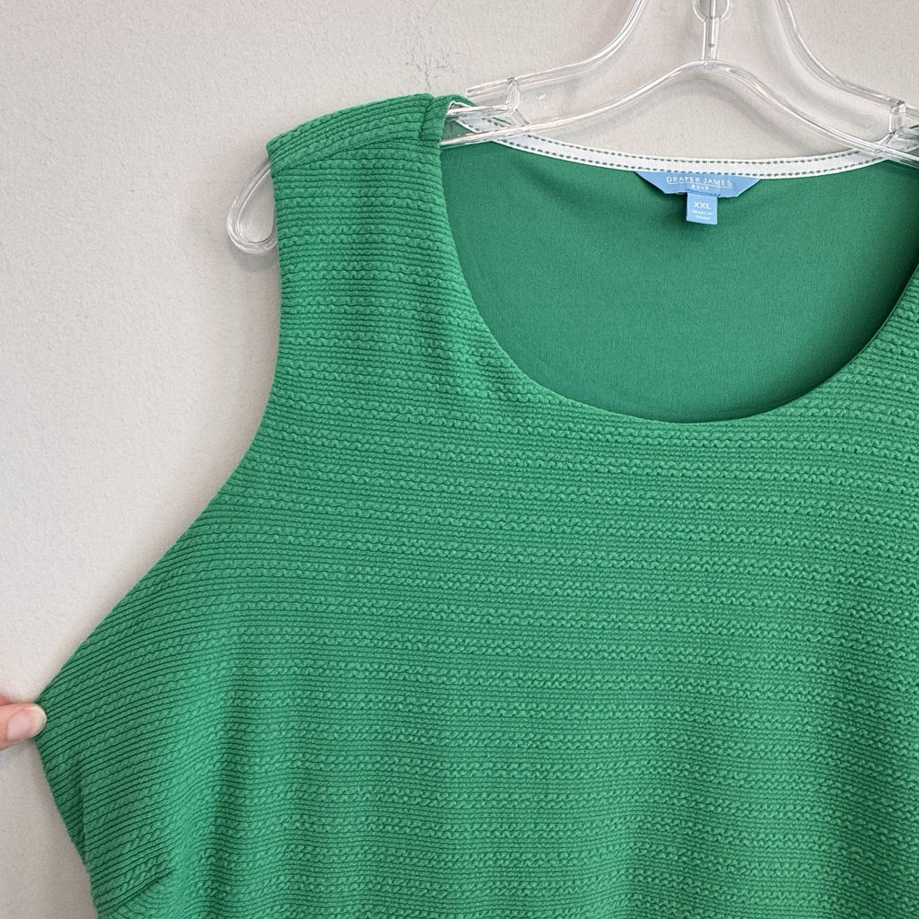 Draper James RSVP Green Sleeveless Knit Pleated Mini Dress XXL NWT