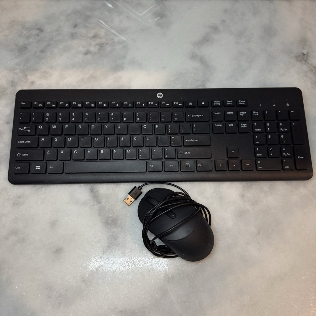 HP Wireless Keyboard & Mouse Combo USB Receiver Black HSA-A005K Full Size
