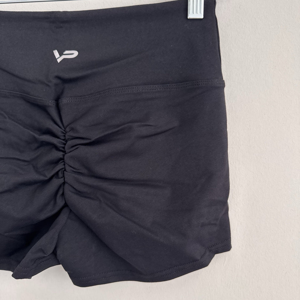 High Waist Scrunch Butt Shorts Women’s Yoga Gym Fitness Athletic Black Size M