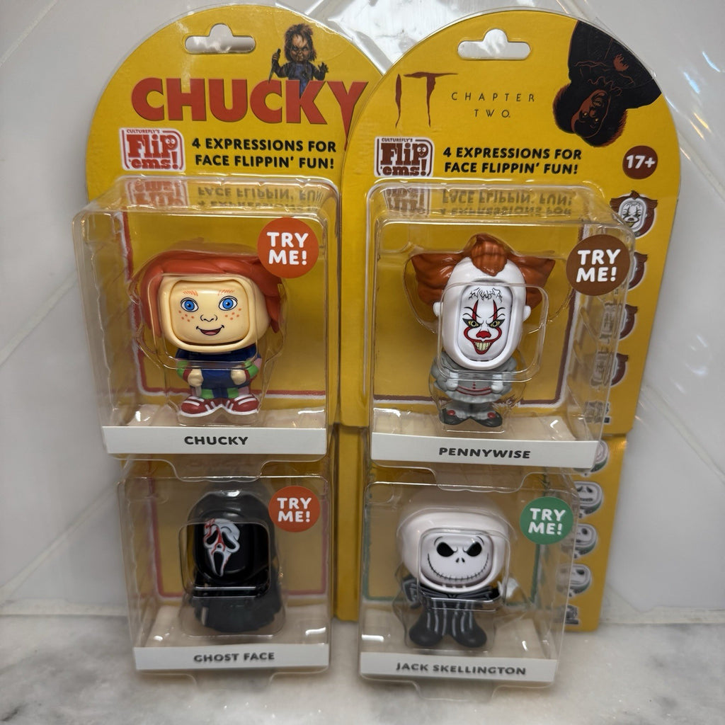 Horror Flip Ems Lot Chucky Ghost Face Pennywise Jack Skellington Figures