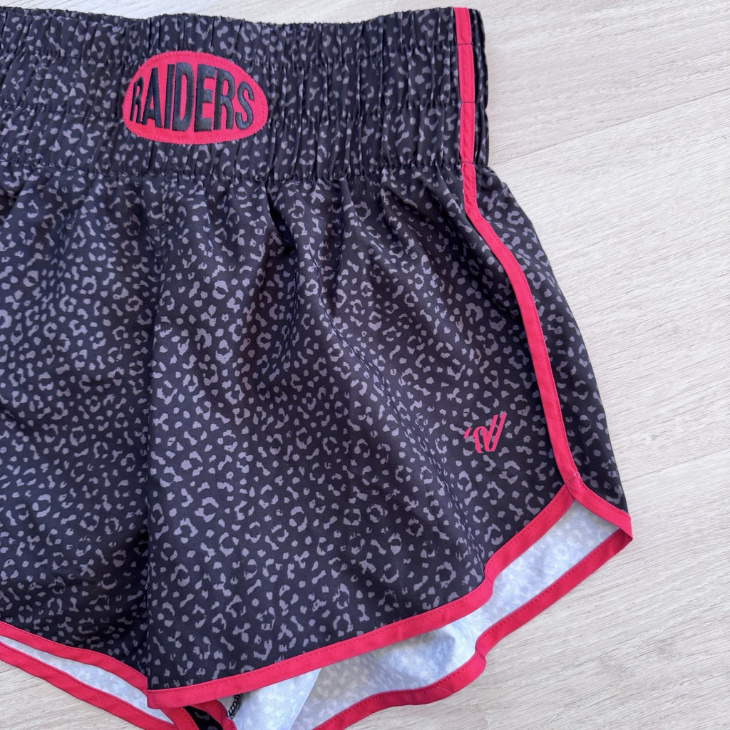Varsity Spirit Raiders Cheer Athletic Shorts Womens Small Black Red