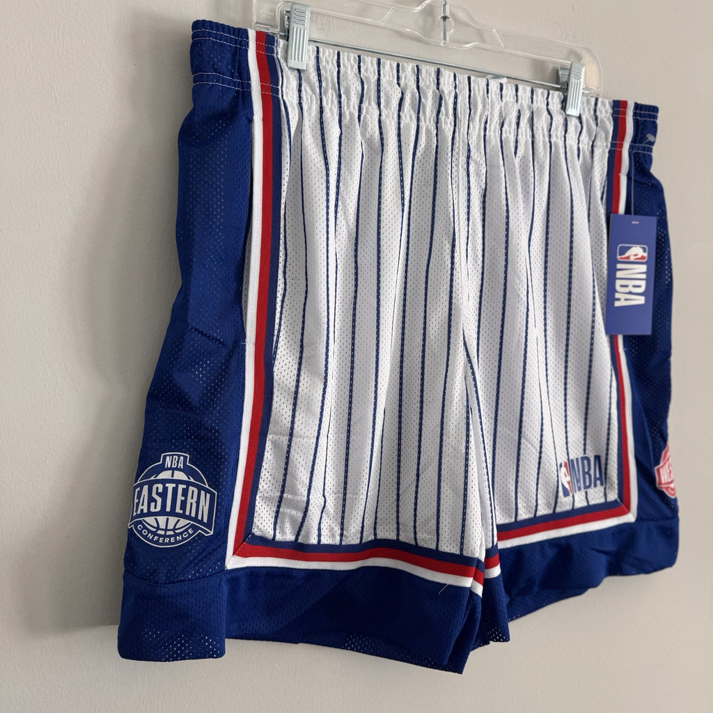 NBA All-Star Western Eastern Conference Big Show Shorts White Blue XL NWT 1996
