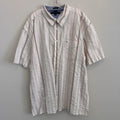Y2K Tommy Hilfiger Men XXL Button Down Shirt Striped Short Sleeve 80s 2 Ply