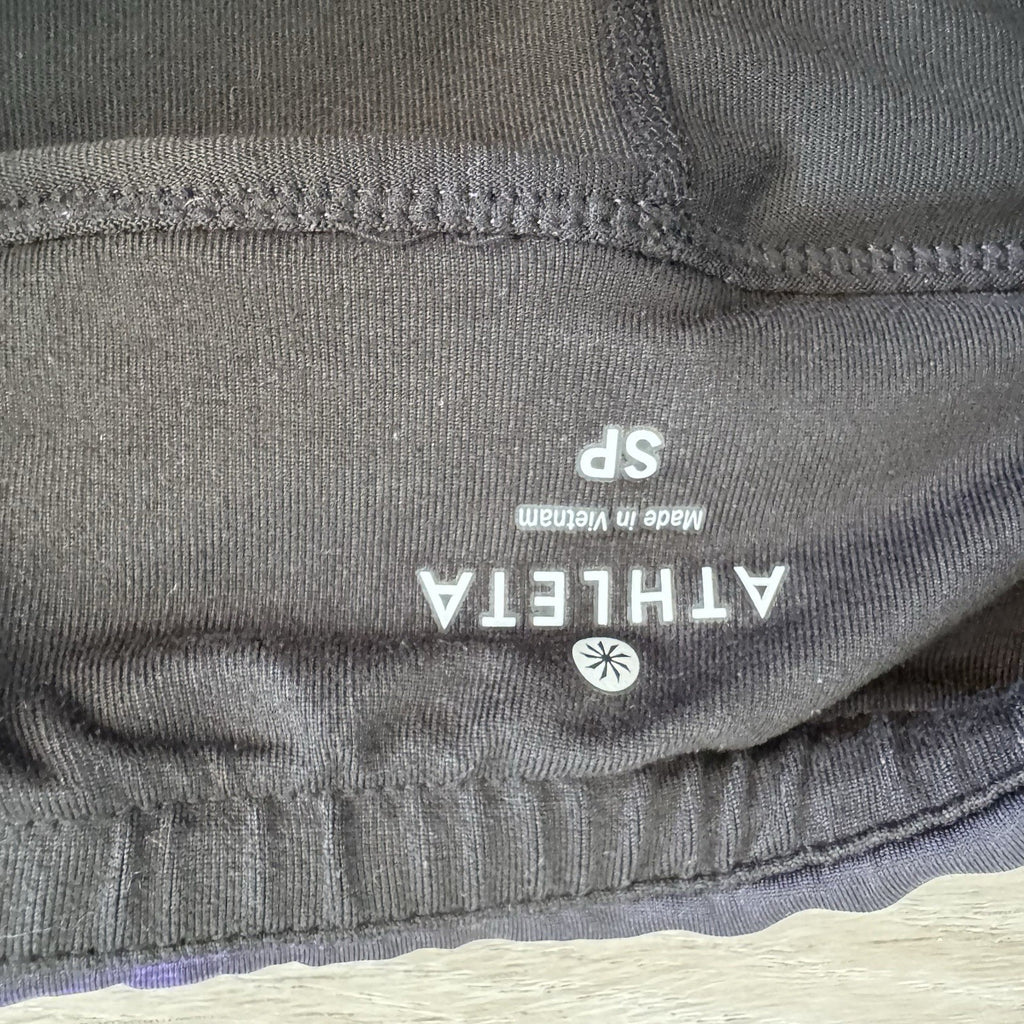 Athleta Skort Capri Leggings Purple Black Stripe Women’s Small Athletic