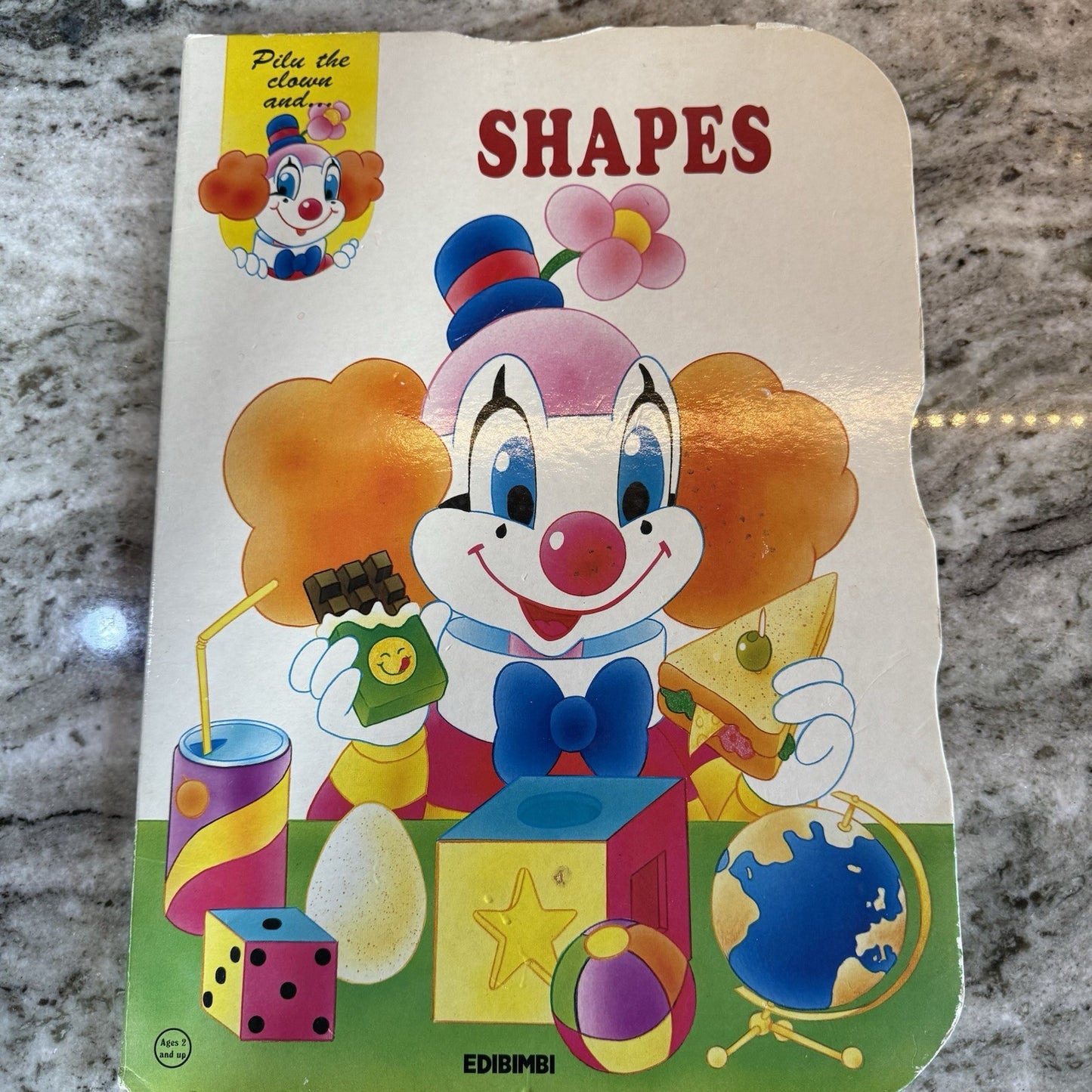 VTG PILU THE CLOWN SHAPES, NUMBERS & COLORS JUMBO SIZE  Book 1997 Set of 3 Books