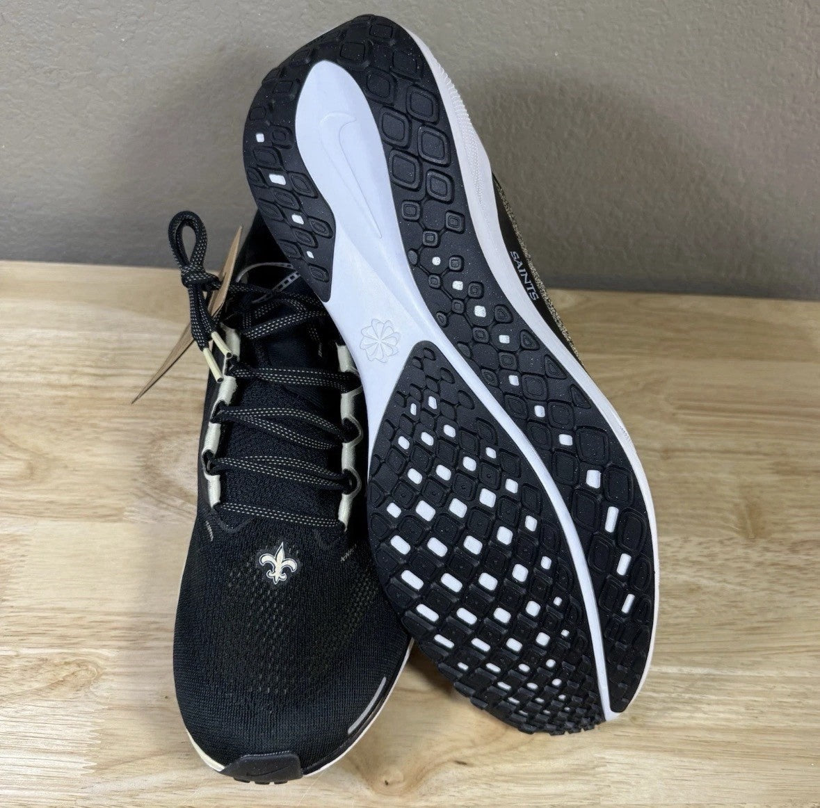 Nike Air Zoom Pegasus 41 NFL New Orleans Saints Running Shoes FZ5095-001 sz 9.5