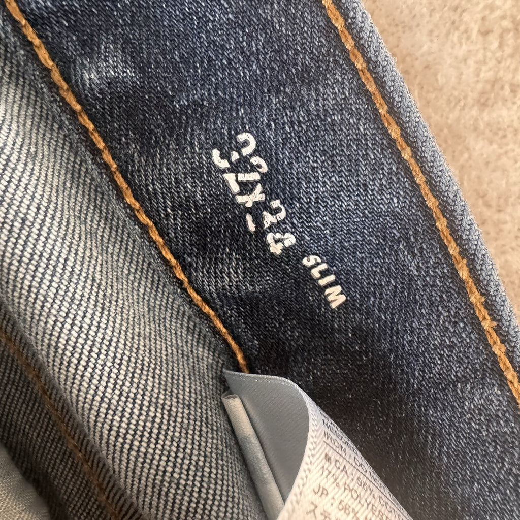 Banana Republic Slim Straight Jeans Mens 32x34 Medium Wash Travel denim