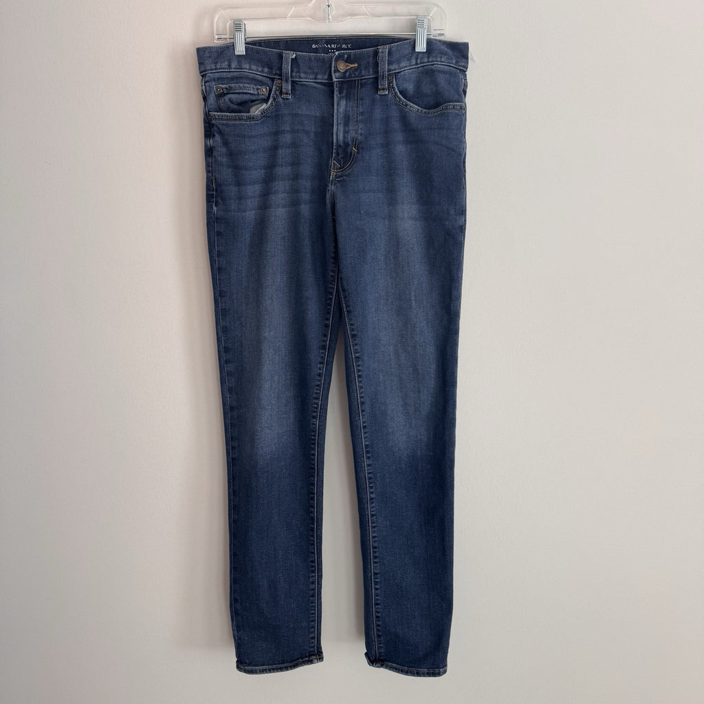 Banana Republic Slim Straight Jeans Mens 32x34 Medium Wash Travel denim