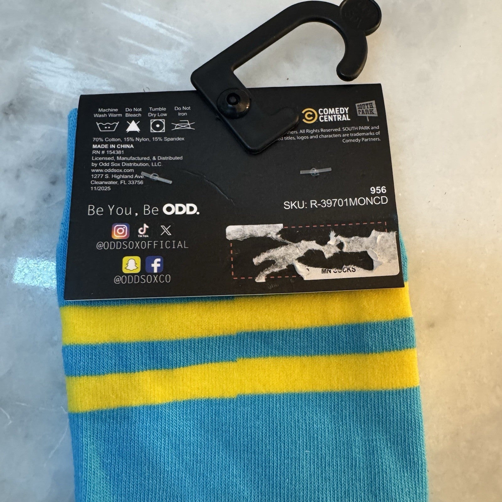ODD SOX Knits South Park Screw You Guys I'm Going Home Cotton Blend Socks Men's