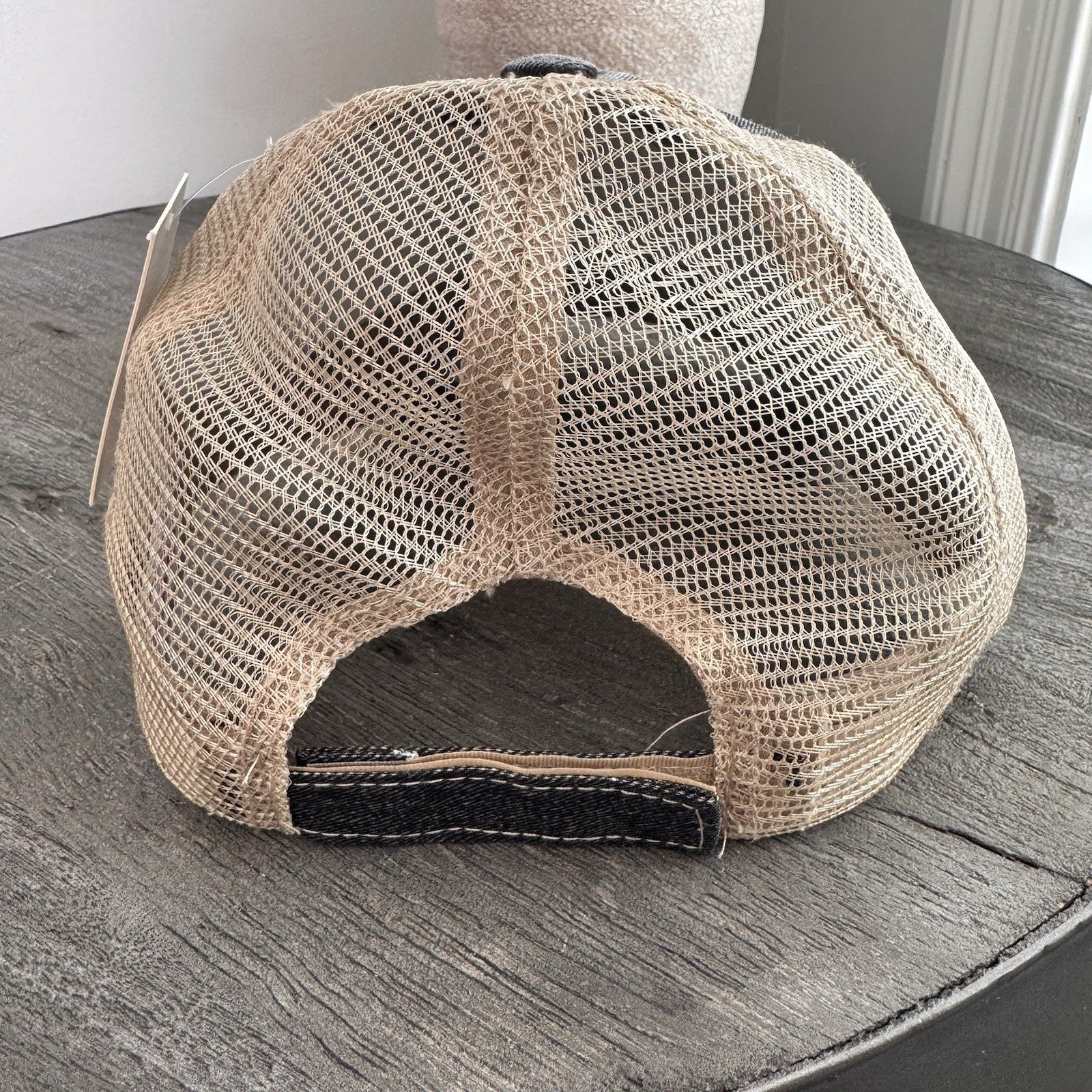 Texas Trucker Hat Retro Stripe KatyDid Distressed Mesh Cap NWT Boutique