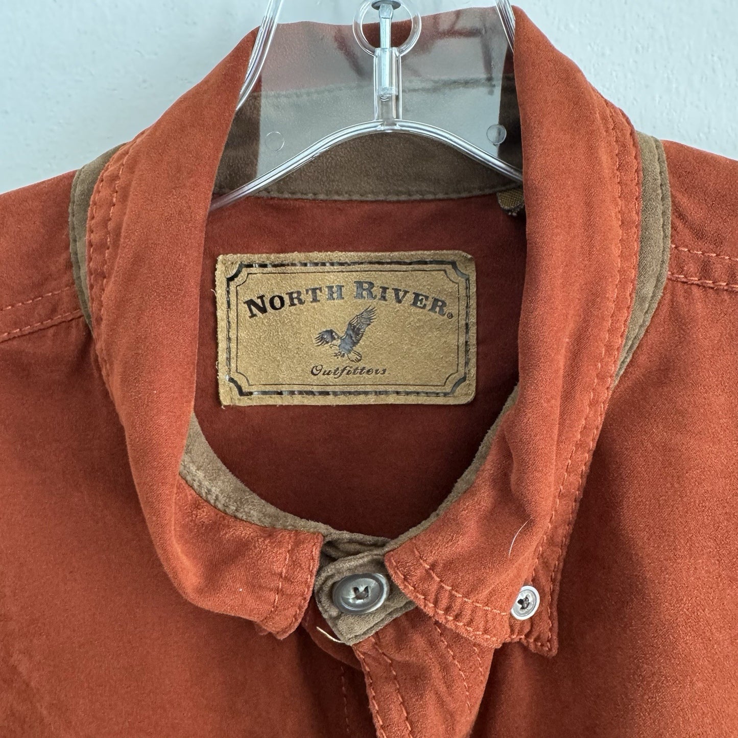 North River Outfitters Shirt Mens M Red Button Down Flannel 100% Cotton