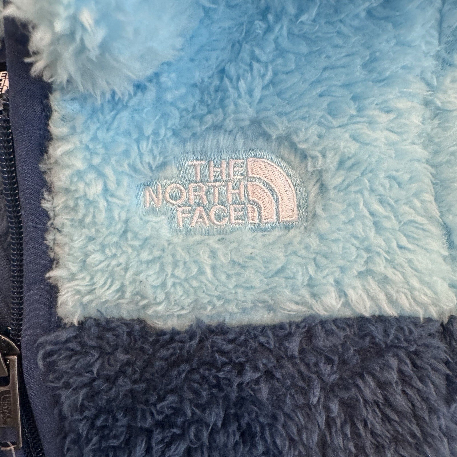 NWT The North Face Baby Bear 1PC Fleece Bunting 12-18M Blue Hooded