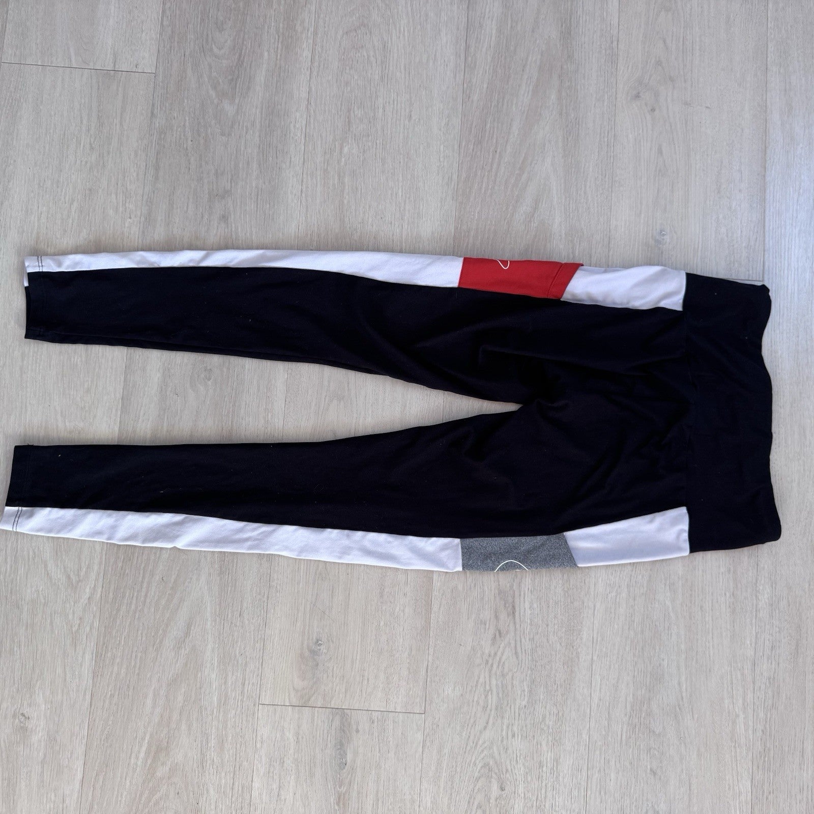 Baby Phat Logo Leggings Womens Small Black Colorblock Y2K Stretch Active