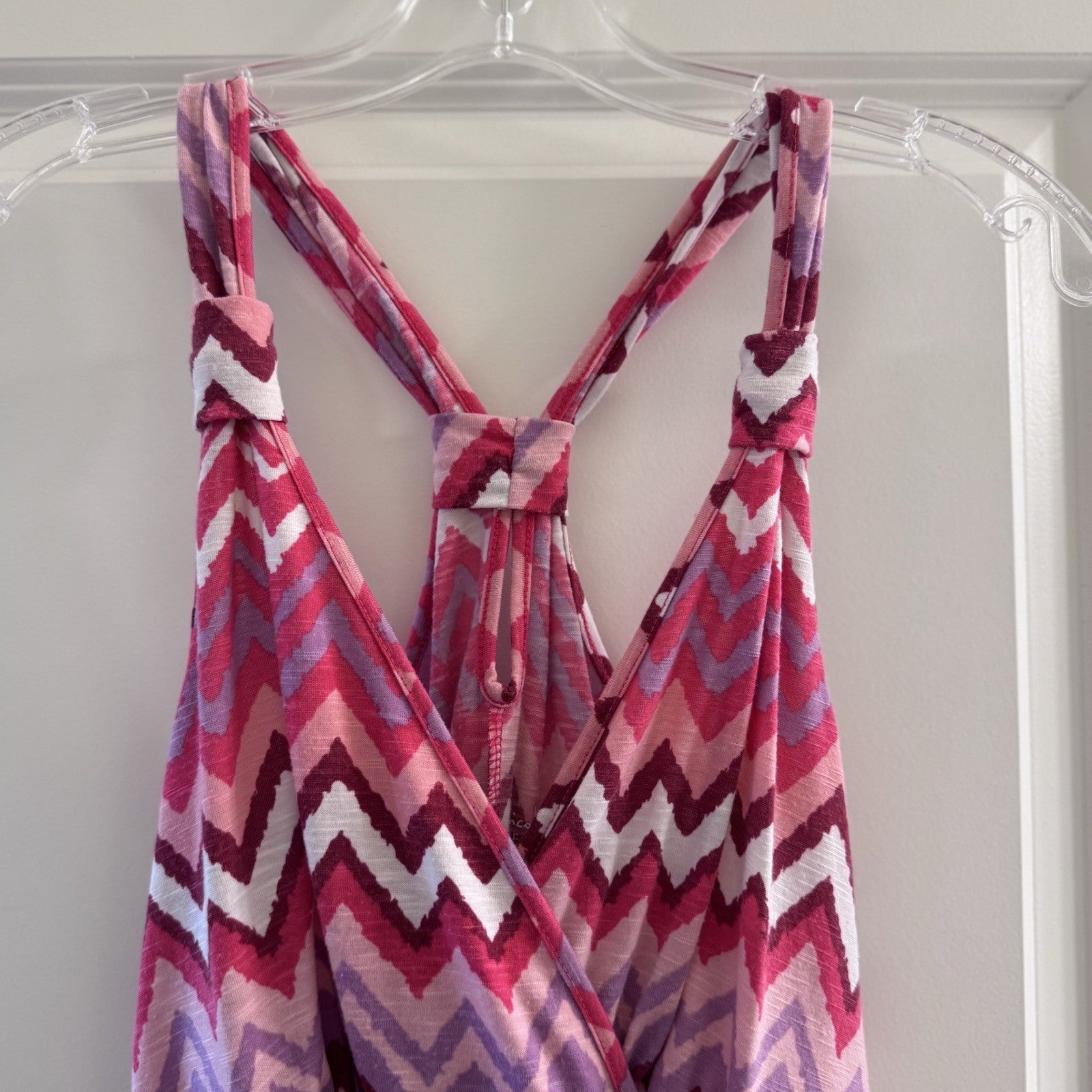 Nicole Miller Racerback Sundress Chevron Pattern Medium Ladies