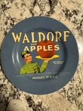 Oneida Ltd. Vintage Labels Sakura NY Waldorf Apples Plate Stoneware Felix Potin