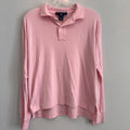 Ralph Lauren Polo Sport Shirt Women’s Medium Pink Long Sleeve Rugby Polo Y2K
