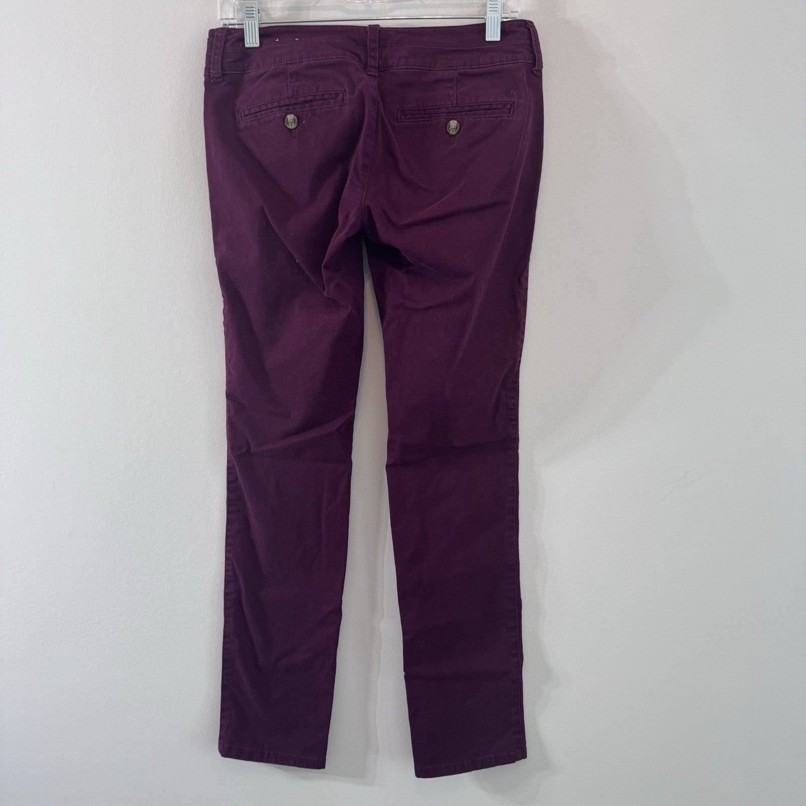 American Eagle Skinny Pants Womens 2 Regular Purple Stretch Chino Casual