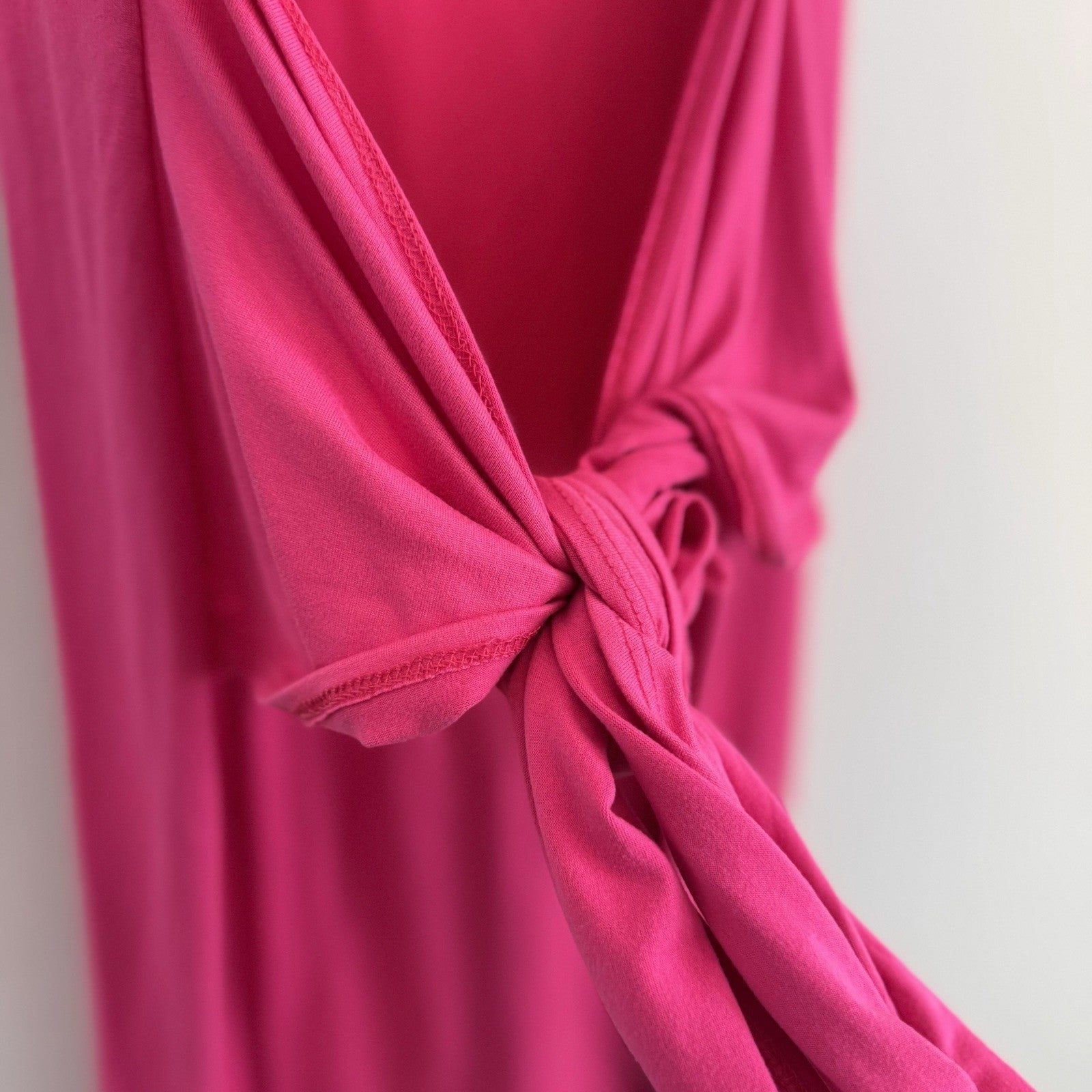 Pink Lily Women’s XL Hot Pink Sleeveless Front Tie Knot T-Shirt Mini Dress USA