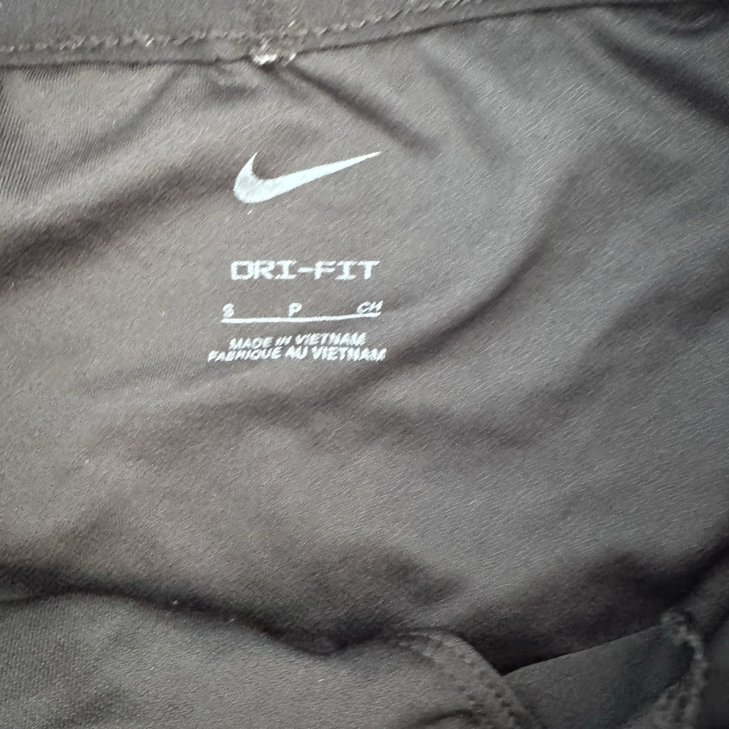 Nike Dri Fit Womens Running Shorts Black Lined Zip Pocket Size Small