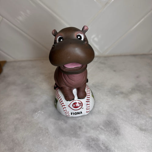 Cincinnati Reds Fiona Hippo Figurine Zoo Souvenir Baseball Resin