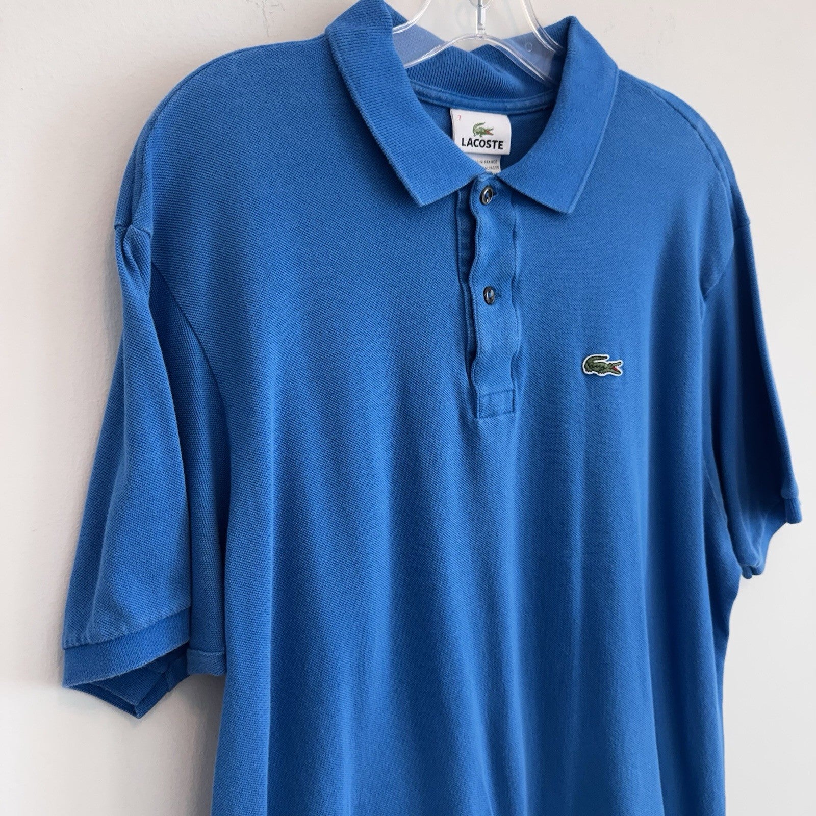 Lacoste Classic Pique Polo Shirt Men’s Size 7 Blue Short Sleeve XXL