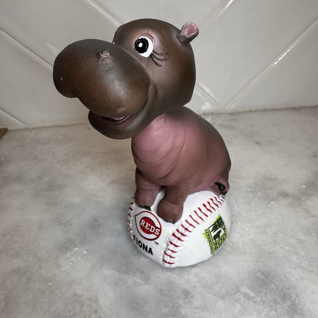 Cincinnati Reds Fiona Hippo Figurine Zoo Souvenir Baseball Resin