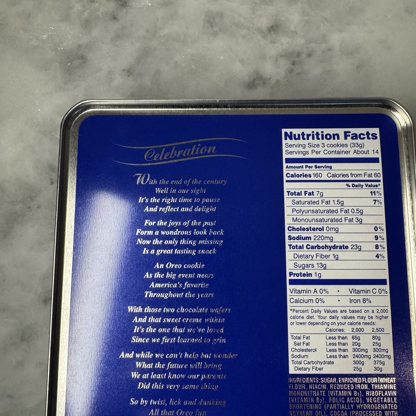 20th Century Oreo Sandwich Cookies Commemorative Tin - 1999
