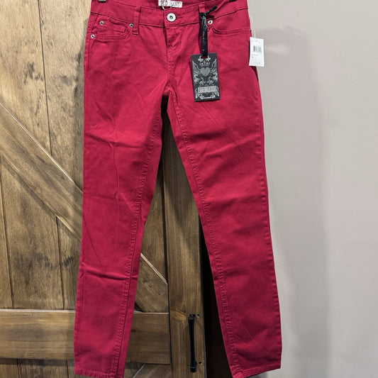 ZCO Jeans Juniors Size 5 Red Skinny Pants Stretch Cotton Blend NWT