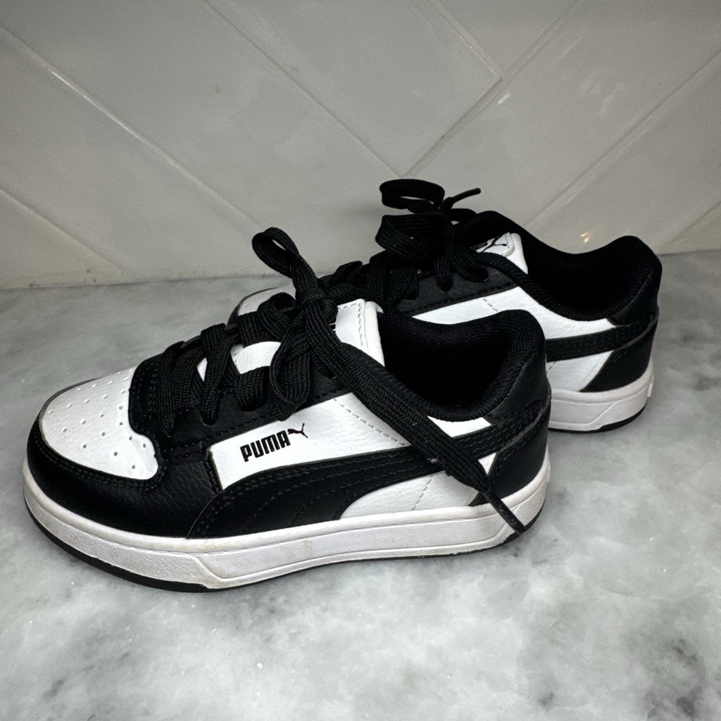 Puma Caven 2.0 Kids Black White Sneakers Size 11C 393838-26