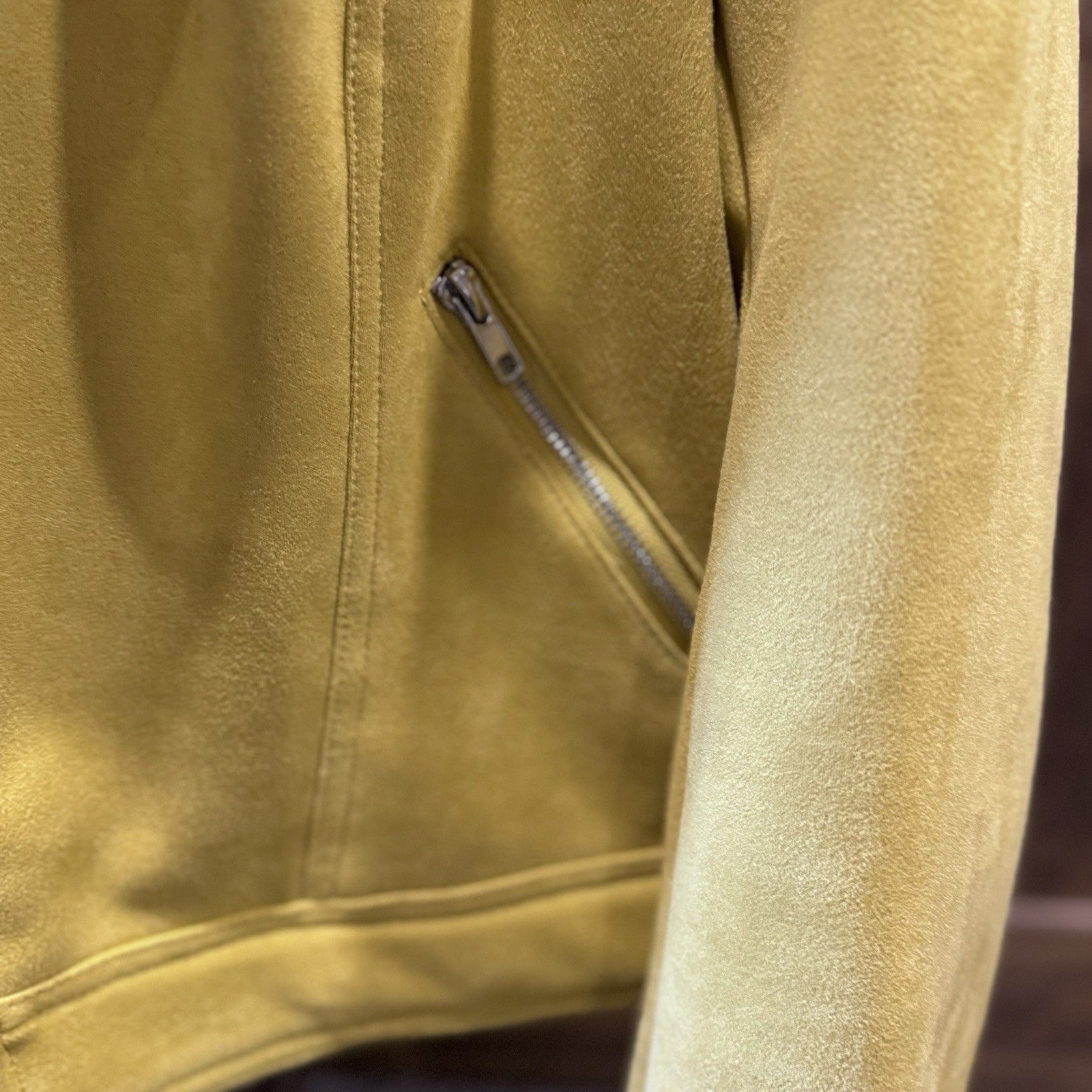 Philosophy Jacket Women's  Faux Suede Moto Blazer S Zippers Size Small