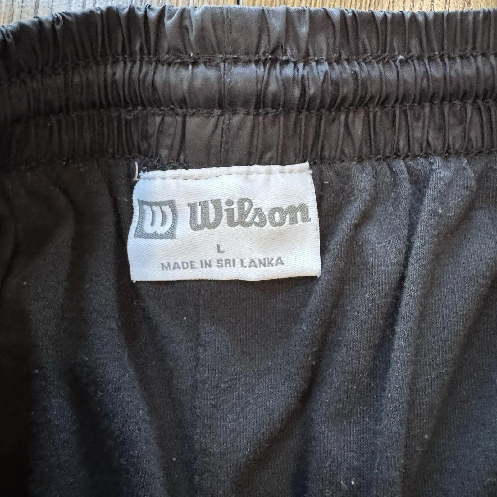 Vintage Wilson Windbreaker Tracksuit  L – Black Jacket & Pants, 90s VTG