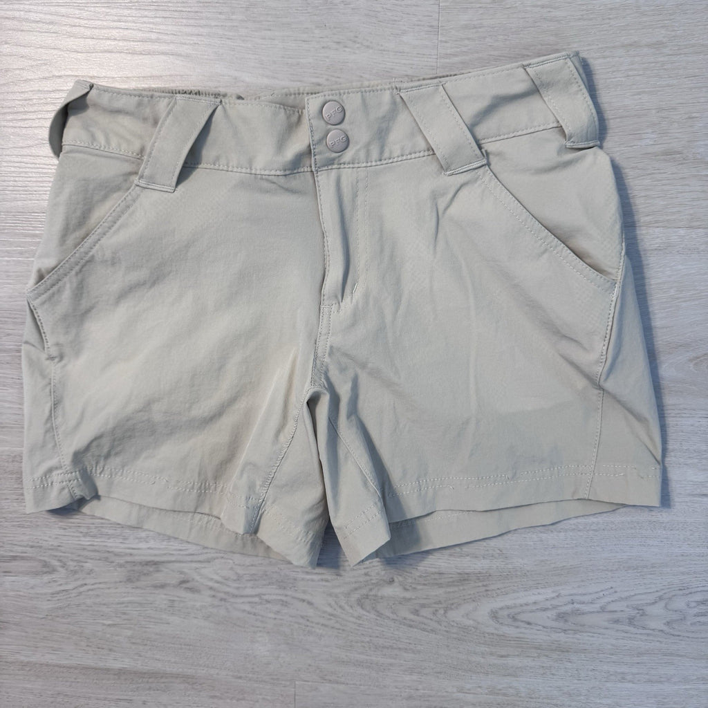 Columbia PFG Women’s Khaki Fishing Shorts Size 2 Omni-Shade UPF 50 Vented