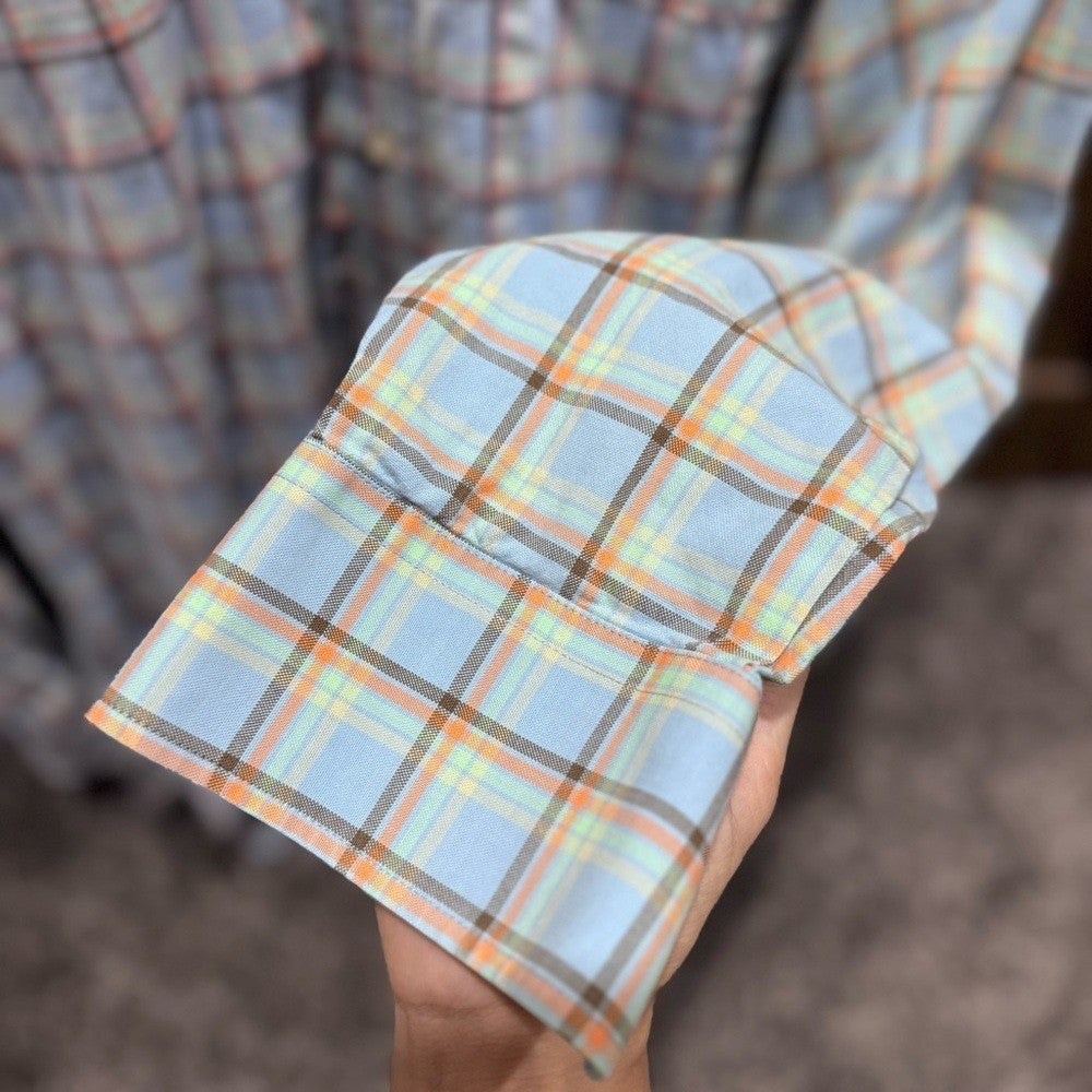 Lacoste Men's Button-Down Shirt Size 42 | Plaid Long Sleeve Classic Fit |