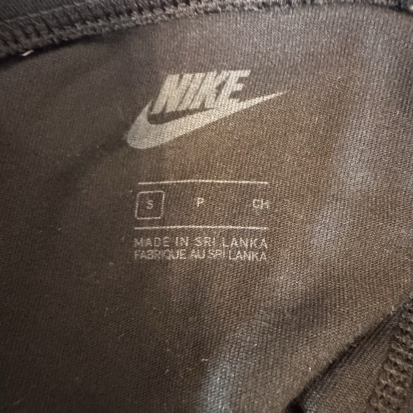 Nike Women’s Leggings Small Black Paint Splatter Blue Swoosh Stretch Athletic