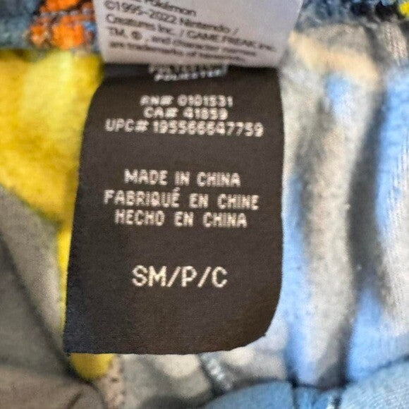 Pokemon Pajama Adult Small – Pikachu Charmander Bulbasaur Squirtle Fleece Lounge